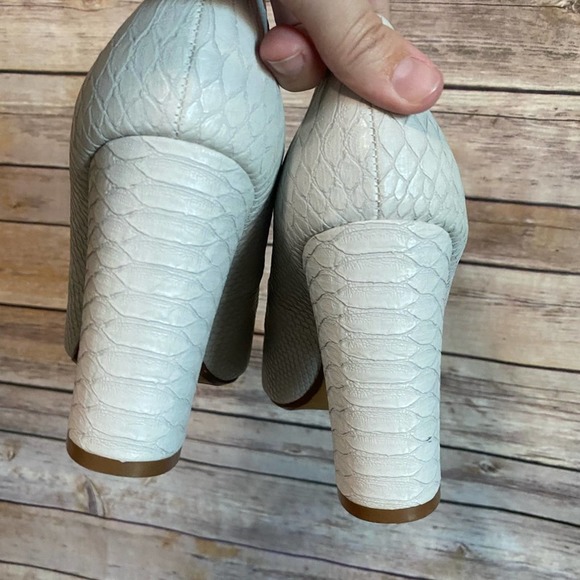 Kaari Blue Patricia Flared Heel Pump in White Snake - Picture 3 of 8